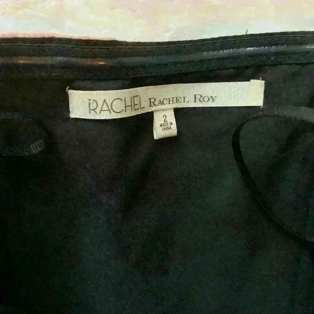 Rachel Roy Women Strapless Mini Dress Black Beige Stripes Size 2 New NWT - Picture 2 of 3